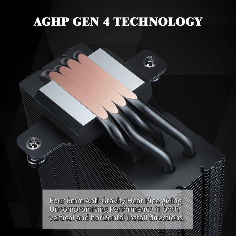 Thermalright مبرد وحدة المعالجة المركزية Assassin Spirit 120 EVO أسود، مروحة ARGB هادئة 120 مم PWM، تقنية AGHP الجيل الرابع، يدعم Intel LGA1700/1150/1151/1200، AMD AM4 AM5، مبرد كمبيوتر - Image 2